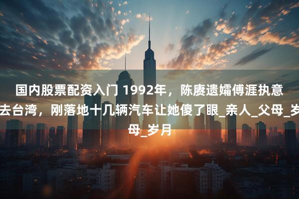 国内股票配资入门 1992年，陈赓遗孀傅涯执意要去台湾，刚落地十几辆汽车让她傻了眼_亲人_父母_岁月